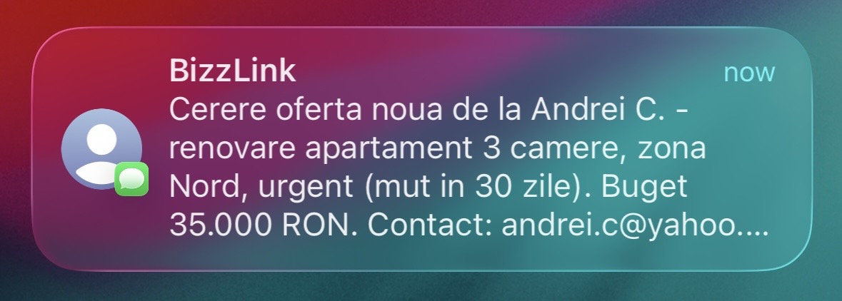 Primești cereri pe email și SMS